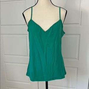 Old Navy Green Sleeveless Fitted Tank Top with V Neck Camisole